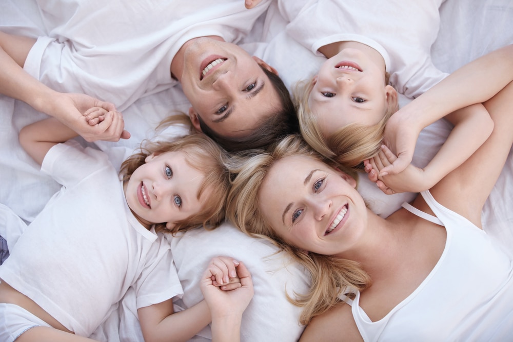 happy family image for family dentist